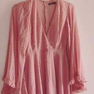 Boohoo Chiffon Wide Sleeves Dress
